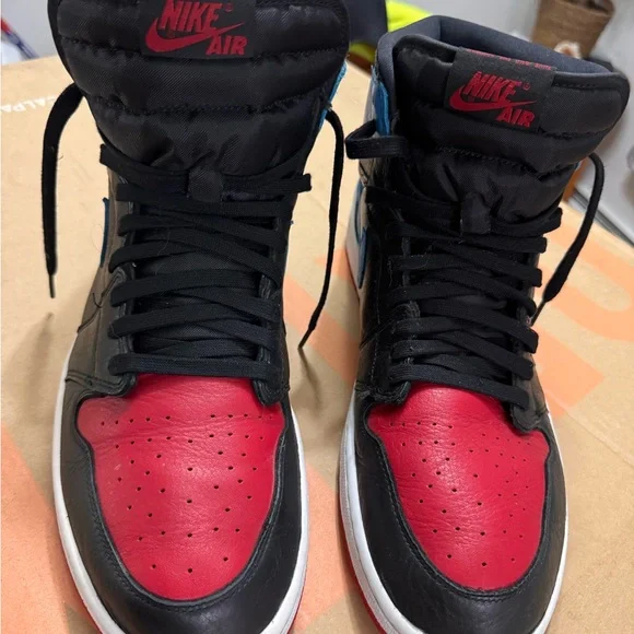 Nike Air Men's Black, Red, and Blue Sneakers - Picture 13 of 16